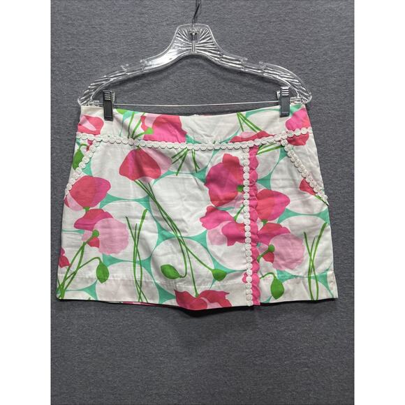 Lilly Pulitzer Pansy Floral Multicolor Skort Womens Size 6 - Picture 1 of 11